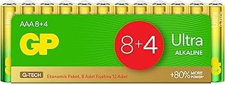 Gp G-Tech Alkalin İnce Lr03 - Aaa Boy 1.5V Pil 12'Li Shrink ürün görseli 1