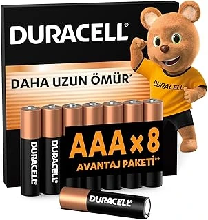 Aaa Alkalin İnce Kalem Pil (8'Li Paket) – 1,5V – Daha Uzun Ömürlü – Günlük Cihazlar Için Güvenilir Güç – Plastik İçermeyen Ambalaj - Mn2400 ürün görseli 1