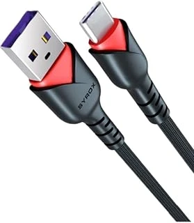 Syrox C92 2.0 Mah Type-C 1 Mt Gül Desenli̇ Kablo Araç Şarjı, Standart ürün görseli 1