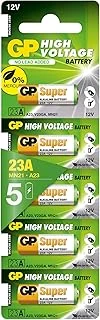 Gp Batteries Gp23A Süper Alkalin 23A/Mn21/V23Ga Boy Pil, 12 Volt, 5'Li Kart, Bakır/Beyaz/Yeşil ürün görseli 1