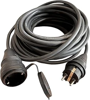 Evden Elektrikli Araba Şarj Uzatma Kablosu Topraklı%100 Bakır 3X2.5Mm (Si̇yah, 20 Metre) ürün görseli 1