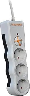 Tuncmatik Tsk19009 Powersurge 3-Surge Protection Plug-1050 Joule-With Cable Beyaz ürün görseli 1