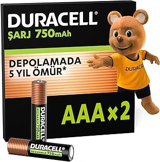 Şarj Edilebilir Aaa İnce Kalem Pil (2'Li Paket) 750 Mah Nimh, 1000 Sarj Döngüsü, Önceden Sarj Edilmiştir ürün görseli 1