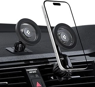 Spigen Magsafe Araç Içi Telefon Tutucu 2In1 Air Vent & Dashboard Ön Konsol Havalandırma Izgara Ile Uyumlu Uzun Versiyon Iphone & Magfit Ile Uyumlu + Dahili Metal Halka Mtf13-1 Matte Gray - Acp0832 ürün görseli 1