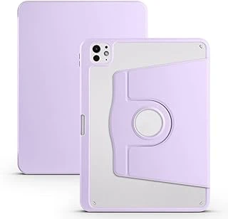 Zore Ile Uyumlu Ipad 11 2024 Kılıf Zore Termik Kalem Bölmeli Dönebilen Standlı Kılıf Lila ürün görseli 1
