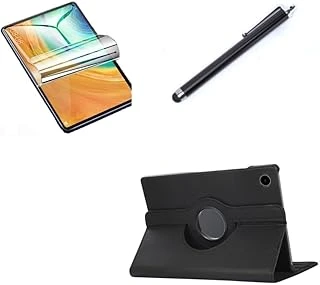 Pad X8 10.1 İnç Ile Uyumlu Kılıf Dönen Tablet Kilifi Ekran Koruyucu+Kalem Siyah ürün görseli 1