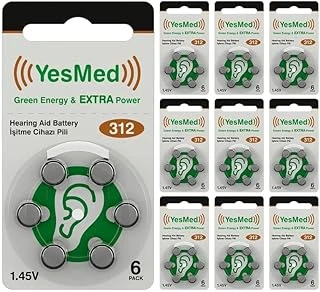 Yesmed Extra Power 312 Numara İşitme Pili (10 Paket X 6 Adet = 60 Adet Pil) ürün görseli 1