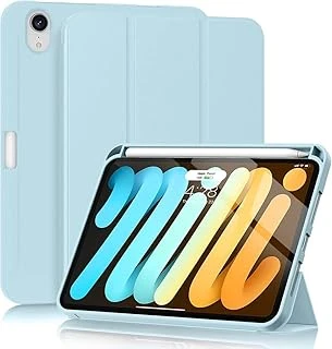 Ipad Mini 7 Mini 6 Ile Uyumlu Kılıf Kalem Bölmeli Case 2021-2024 Bebek Mavisi ürün görseli 1