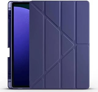 Zore Galaxy Ile Uyumlu Tab S10 Kılıf Zore Tri Folding Kalem Bölmeli Standlı Kılıf Lacivert ürün görseli 1