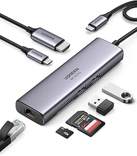 Ugreen Usb C Hub 4K 60Hz Hdmi Hdr 1Gbps Ethernet 100W Pd, Sd/Microsd, Macbook Air/Pro, Ipad Için 2 Usb 3.0 Uyumlu ürün görseli 1