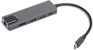 Dark Usb 3.1 Type-C To Ethernet/Hdmi/Usb 3.0 - Usb 2.0 / Usb-C Pd 65W Macbook Pro/Air & Notebook/Ultrabook Için Port Çoklayıcı Hub (Dk-Ac-U31X46) ürün görseli 1