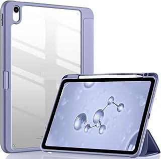 Ipad Air 11Inç M2/M3 2025-2024 Ile Uyumlu Kılıf Grafiti Şeffaf Kalem Bölmeli Lavendery Gray ürün görseli 1