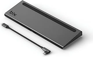 Bix Bx12Hb 11'I 1 Usb C Hub, 4K Hdmi, Dp, Vga, Görüntü Aktarımı, 100W Pd, 3X Usb 3.0 Girişi, 1 Gigabit Ethernet, Micro Sd/Sd Girişi, 3,5 Mm Jack. Macbook Için Multiport Bağlantı Noktası. ürün görseli 1