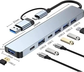 Type-C 7In1 Usb 3.0 Hub, Usb/Type-C To Usb A, Usb C Macbook Uyumlu Çevirici, ürün görseli 1