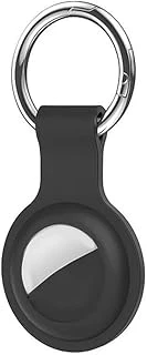 Coverzone Airtag Anahtarlıklı Silikon Kılıf A010 Darbeye Dayanıklı Kaybolmaya Karşı Tam Koruma Kolay Tak-Çıkar Airtags Ile Uyumlu Koruyucu Anahtarlık Siyah ürün görseli 1