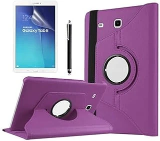 Constrain - Ile Uyumlu Galaxy Tab E T560 9.6 Standlı Kapaklı Dönebilen Tablet Kılıfı Mor ürün görseli 1