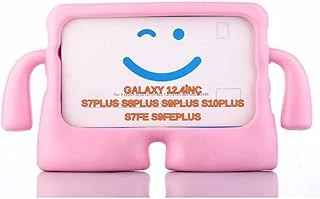 Galaxy Tab S9 Fe S7 Fe/S8/S9/S10 12.4Inç Ile Uyumlu Kılıf Çocuklara Özel Silikon Case Pembe ürün görseli 1