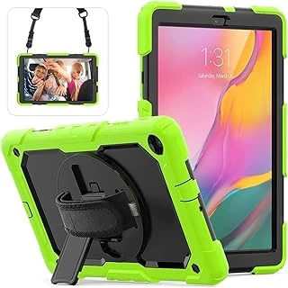 Galaxy Tab A 10.1 T510 T515 T517 Ile Uyumlu Kılıf Defender Askılı Pars Case Yeşil ürün görseli 1