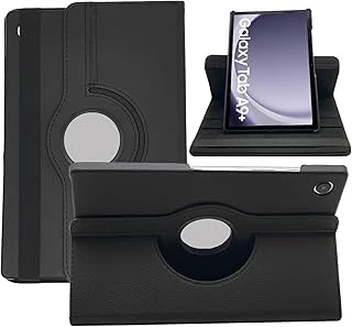 Happy Galaxy Tab A9 X210 360 Derece Döner Yatay Dikey Standlı Tablet Kılıfı Siyah ürün görseli 1