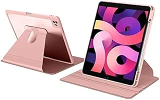 Ipad 12.9 4. Nesil Ile Uyumlu Kılıf Şeffaf Dönebilen Kalem Bölmeli A2229 A2069 A2232 A2233 Pembe ürün görseli 1