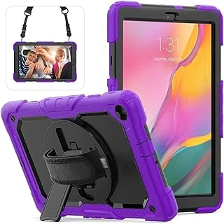 Galaxy Tab A 10.1 T510 T515 T517 Ile Uyumlu Kılıf Defender Askılı Pars Case Mor ürün görseli 1