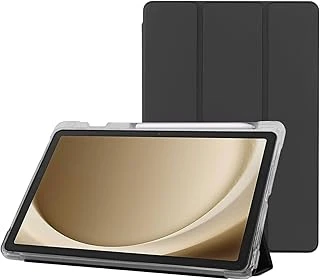 Klasse Galaxy Tab A9+ 11 Inç Uyumlu Kılıf, S Pen Kalemlikli, Trifold, Esnek, Mat, Darbeye Tam Dayanıklı Tablet Kılıfı (Siyah) ürün görseli 1