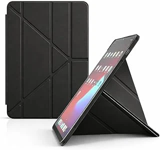 Happy Galaxy Tab A9 Ile Uyumlu Akıllı Kılıf, Kalem Bölmeli Lansman Antrasit Origami Standlı Darbe Emici Şeffaf Arka Kapaklı İnce Popüler Tablet Kılıfı ürün görseli 1
