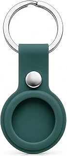 Coverzone Airtag Ile Uyumlu Silikon Anahtarlık Kılıfı A020 Darbe Emici Koruma Metal Halkalı Tracker Holder Çizilmeye Dayanıklı Çanta Bavul Anahtar Evcil Hayvan Takibi İçin Koruyucu Kılıf Haki ürün görseli 1