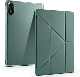 Zore Ile Uyumlu Redmi Pad 2 Kılıf Zore Tri Folding Kalem Bölmeli Standlı Kılıf Koyu Yeşil ürün görseli 1