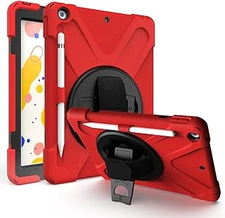Ipad 10.5 Ile Uyumlu Kılıf Defender Askılı Zırhlı Tank Case A1701 A1709 A1852 Kırmızı ürün görseli 1
