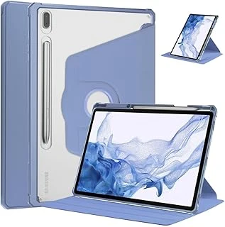 Galaxy Tab S8 Sm-X800 Ile Uyumlu Kılıf Termik Kalem Bölmeli Dönebilen Standlı Case Lavendery Gray ürün görseli 1