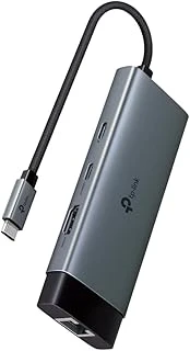 Tp-Link Uh6120C, 1 Hdmi, 1 100W Hızlı Şarj Portu, 1 Usb-C, 2 Usb-A 3.0 Port Type C Den Gigabit Ethernet Dönüştürücü ürün görseli 1