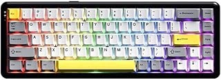 Coverzone Ajazz Ak680 Max%68 Manyetik Switch, 3000Mah Batarya 8000 Hz Kablolu-1000 Hz Polling Rate Kablosuz Manyetik Klavye Rgb Arkadan Aydınlatmalı Özelleştirilebilir Tuşlar (Ak680 - Siyah Sarı) ürün görseli 1