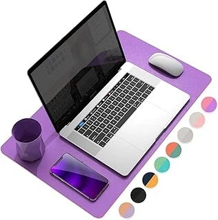 Mcstorey Masa Desk Mat 60X30 Cm Çift Taraflı Deri Mouse Pad Kaymaz Suya Dayanıklı Rulo Yapılabilir Kompakt Masa Koruyucu Ofis Laptop Makyaj Masası İçin 2Mm Pembe ürün görseli 1