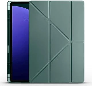 Constrain - Galaxy Tab S9 Kılıf Ile Uyumlu Tri Folding Kalem Bölmeli Standlı Kılıf-Koyu Yeşil 4 ürün görseli 1