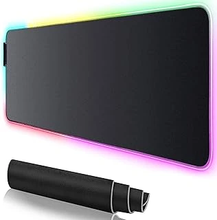 Klasse Rgb Mouse Pad 80X30 Cm, 4 Mm Kalınlık, Parlak Su Geçirmez Yüzey, Xxl Mausepad, 14 Farklı Renk Modu (Parlak Siyah) ürün görseli 1