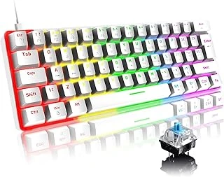 Robeve Blic Klavyesi Rgb Klavye 20 Modlu Ayarlanabilir Renk Seçeneği Rgb Suya Toza Dayanıklı Klavye Oyun Klavyesi Klavye Mekanik Klavye Aydınlatmalı Klavye Switch (Beyaz) ürün görseli 1