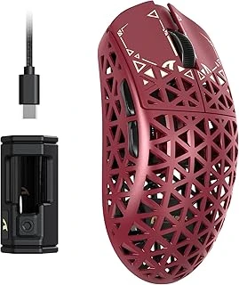 Attack Shark R5 Karbon Fiber Hyperspeed Kablosuz Mouse – 39G Süper Hafif, Paw3950Max Sensör, 42000 Dpi, 8000Hz Kablosuz Polling, Bt/2.4G/Kablolu Usb-C, Windows/Mac Uyumlu – Red ürün görseli 1