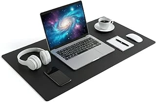 90X40 Xl Deri Mouse Pad,Ofis,Masa Matı Sümen,Konforlu Mouse Pad,Çift Yönlü (Siyah) ürün görseli 1