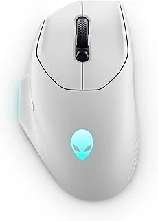 Alienware Kablosuz Oyun Faresi Aw620M - Kablosuz/Kablolu, 1 X Usb - 4 Pin Usb Tip A, 26000 Dpi, 3.52Oz (99G) Ağırlık, 7 Düğme, Kaymaz Tutuş, 140 Saate Kadar Oyun - Ay Işığı ürün görseli 1