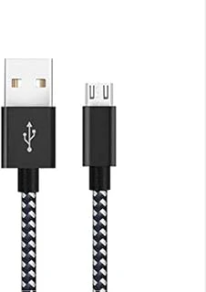 Diwu Micro Usb Örgülü Yüksek Hızlı Şarj Kablosu Siyah ürün görseli 1