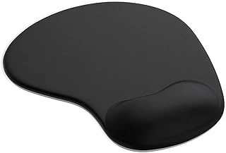 Luti Bilek Destekli Jelli Mouse Pad, Oval Kesim, Kaydırmaz Taban, Oyun, Ofis Ev İçin Altlığı, Ergonomik, Suya Dayanıklı Bileklikli Mouse Pad (Siyah) ürün görseli 1