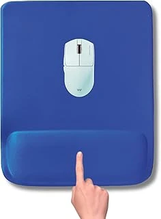 Mp02 - Dörtgen Bilek Destekli Mouse Pad | Konfor, Kaymaz Taban, Ergonomik, Yumuşak, Ev,Ofis (Mavi) ürün görseli 1