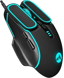 Everest Sg-G55 Xfora Led Işıklı Gökkuşağı Aydınlatmalı 7D Makro Tuşlu Siyah 7200 Dpi Mouse, Siyah ürün görseli 1