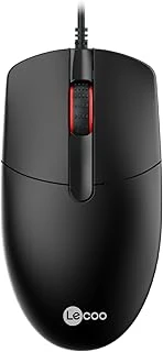 Lecoo Ms103 Usb Kablolu 1000Dpi 3 Tuşlu Pc, Mac, Dizüstü Bilgisayar Ile Uyumlu Optik Mouse Siyah ürün görseli 1