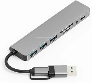 Busstier 8 In 1 Usb C Hub Çoklu Adaptör Usb 3.0 Usb 2.0 Hub Tf Sd Kart Okuyucu 3.5Mm Ses Çıkışı Power Delivery Destekli Macbook Laptop Tablet Uyumlu ürün görseli 1