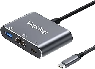 Veggieg Type-C To 4K Hdmi Type-C Pd100W Usb-A 3.0 Hub Dönüştürücü Adaptör ürün görseli 1
