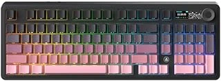 Ajazz Ak980 Kablosuz Hot-Swap Tft Ekranlı Mekanik Oyun Klavyesi 8.000 Mah Batarya Pembe - Gift Switch ürün görseli 1