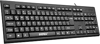 Everest Kb-871U Usb Q Standart Klavye 9581103, Kablolu, 56.5 X 20 X 4 Cm, Siyah ürün görseli 1