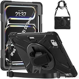 Constrain - Ipad 11 2024 Ile Uyumlu Tank Kılıf Omuz Askılı 360 Dönen Standlı Tam Koruma Zırh Kapak ürün görseli 1